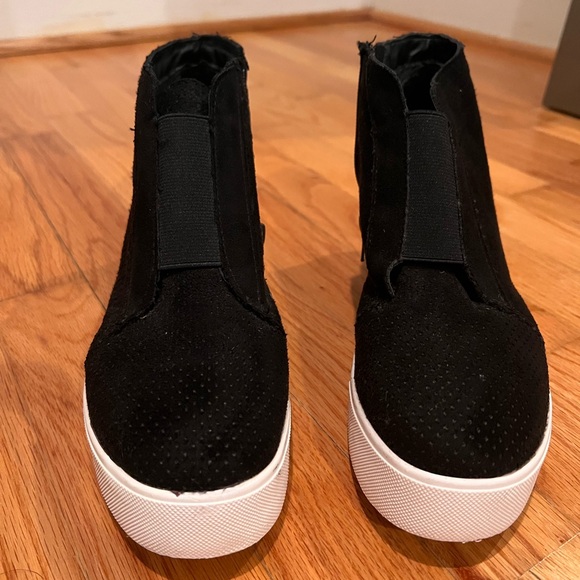 Soda Black High-Top Sneakers with White Soles - Picture 2 of 4